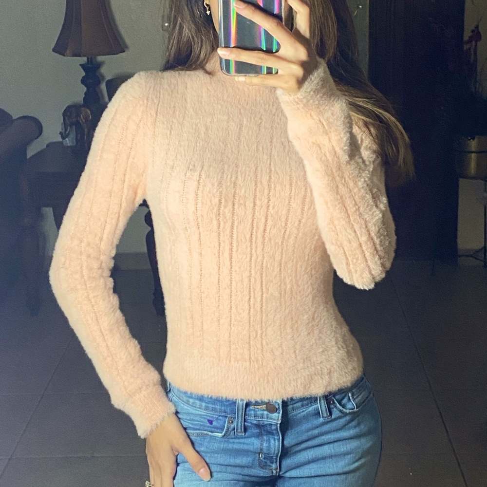 Fuzzy Long Sleeve Sweater